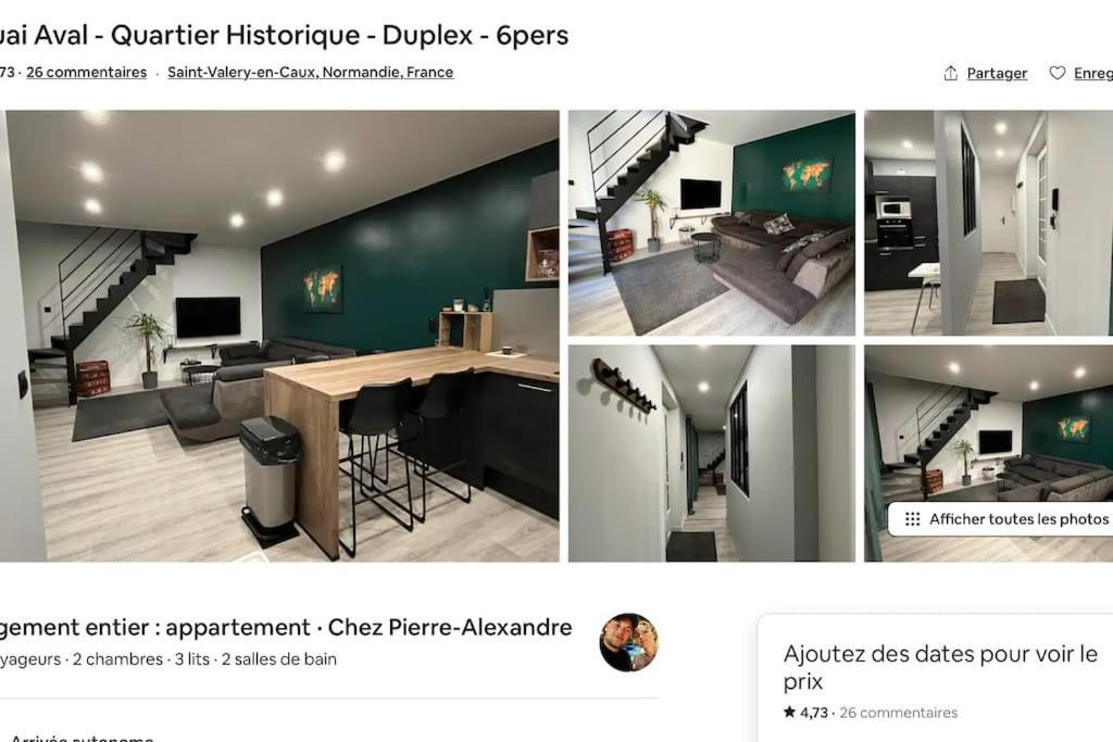 Quartier Historique Duplex 6Pers Lejlighed Saint-Valery-en-Caux Eksteriør billede